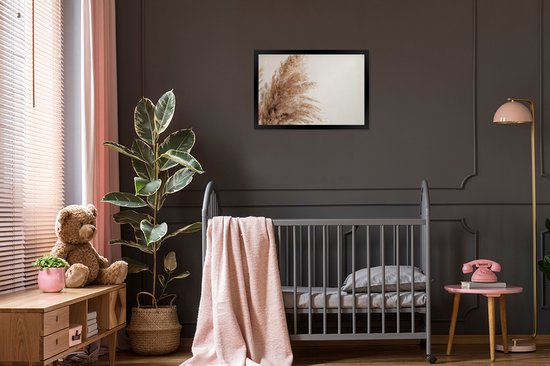 Cadre photo avec affiche - Herbe - Plantes - Nature - Herbe de la pampa - 60x40 cm - Cadre pour affiche - Décorations de Noël - Décoration de Noël pour l'intérieur - Noël