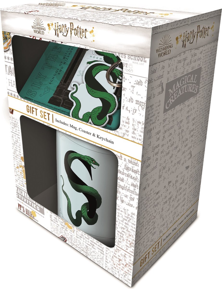 Harry Potter - Slytherin Mok, Onderzetter en Sleutelhanger Geschenkset