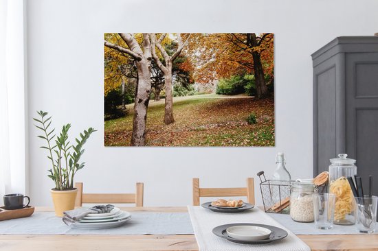 Tableau sur toile Automne - Arbres - Feuilles - nature - 140x90 cm - Décoration murale