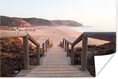 Affiche Chemin de la plage au coucher du soleil papier 180x120 cm - Tirage photo sur Poster (décoration murale salon / chambre) / Mer et plage XXL / Groot format!