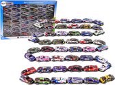 XXL 48-delige metalen auto set met pull back functie - Auto speelgoed voor jongens en meisjes - WRC rally auto's - Schaal 1:87