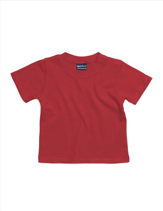 BabyBugz - Baby T-Shirt - Rood - 100% Biologisch Katoen - 62-68