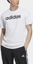 adidas Sportswear Essentials Single Jersey Linear Geborduurd Logo T-shirt - Heren - Wit- 2XL