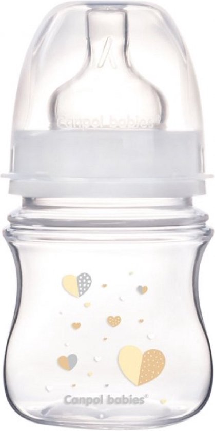  - Canpol Babies NEWBORN BABY Easy Start Anti-Koliek babyfles 0m+, 120 ml Geel