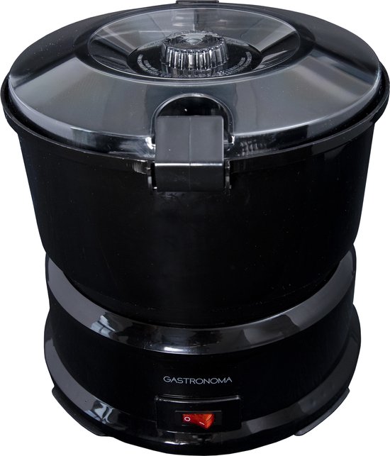 Gastronoma Elektrische Aardappelschiller - 85W - Aardappelschrapmachine met slacentrifuge - 18220001 - Zwart