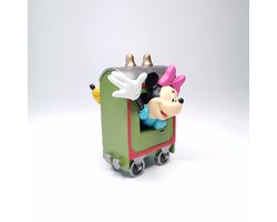 Disney, Statue, Figurine Minnie & Pluto in Train Car. Beeldje Minnie & Pluto in Wagon.