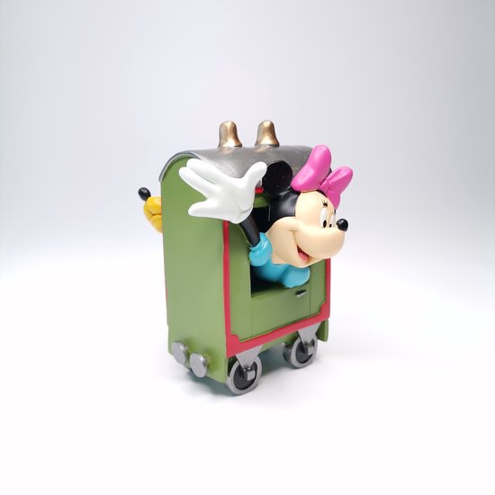 Statue, figurine Minnie & Pluto dans le wagon de train. Figurine Minnie & Pluto en Wagon.