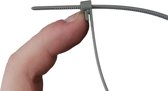 Kortpack - Hersluitbare Kabelbinders/Tyraps - 750mm lang x 7.6mm breed - Grijs - 100 stuks - Treksterkte: 22.2KG - Bundeldiameter: 226mm - Bundelbandjes - (099.1041)