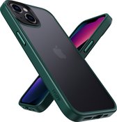 IYUPP Bumper geschikt voor Apple iPhone 14 Hoesje Groen x Zwart - Shockproof