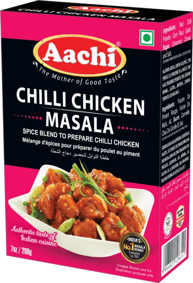 Goedkoopste Aachi - Kruidenmix voor Kip - Chilli Chicken Masala - 3x 200 g