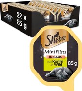 Sheba Mini Filets - Kattenvoer Natvoer - Konijn & Wild in Saus - 22 x 85 gr