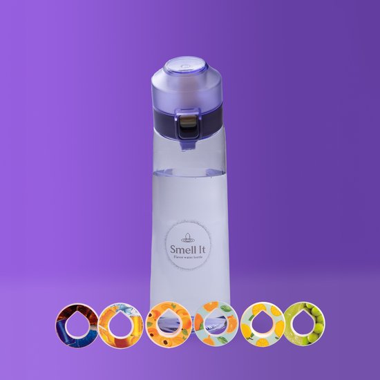 Smell It Water Bottle Proefpakket Magic Purple 750ml Waterfles met