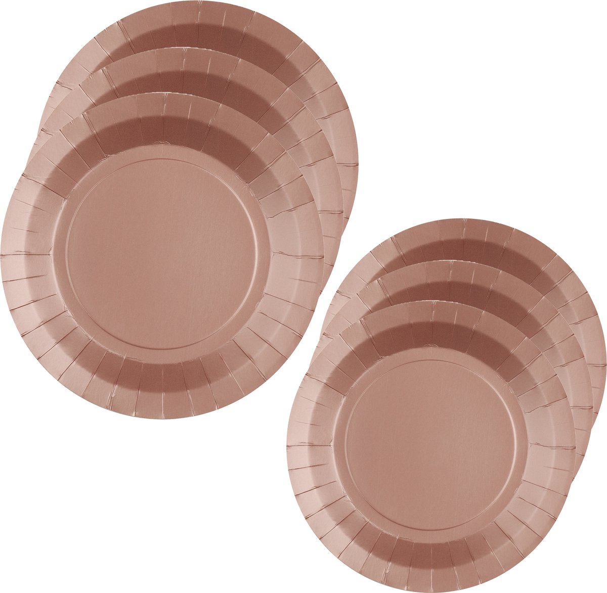 Santex Feest/verjaardag borden set - 40x stuks - rose goud - 17 cm en 22 cm