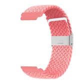 SmartphoneClip® Horlogeband - Nylon Gevlochten Elastisch - 22mm - Roze