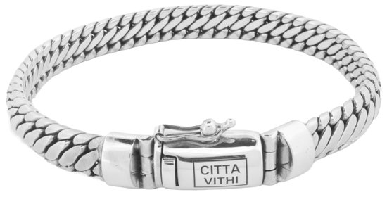 Jonline Citta Vithi Zilveren Ambachtelijke Buddha Armband model 3 maat XL