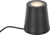 QAZQA lennard - Moderne Grondspot - 1 lichts - H 11.8 cm - Zwart - Buitenverlichting