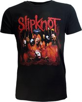 Slipknot Group Photo Band T-Shirt Zwart - Merchandise Officielle