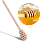 Knaak Houten Honing Lepel set - 2 stuks - Minimalistische Honingdraaier - Honeydipper