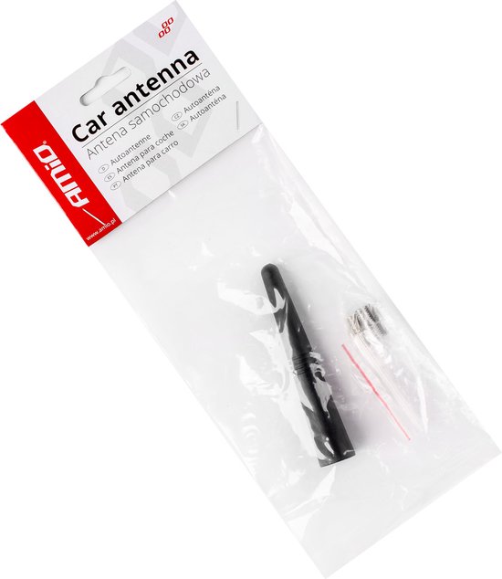 AMIO FM/AM Auto Antenne Mini Universeel Zwart 9 cm - Compacte Haaienvin Antenne voor Alle Auto’s van AMiO — afbeelding 4