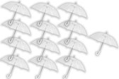 13 stuks Paraplu transparant plastic paraplu's 100 cm - doorzichtige paraplu - trouwparaplu - bruidsparaplu - stijlvol - bruiloft - trouwen - fashionable - trouwparaplu