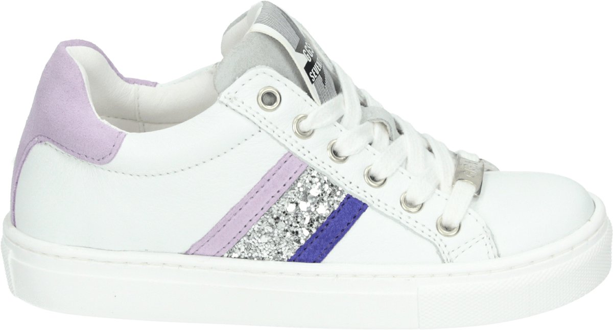 Giga Shoes - G4140 - Lage schoenenMeisjesKindersneakers - Kleur: Wit/beige - Maat: 28