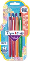 Paper Mate Flair-viltstiften | Medium punt (0,7 mm) | Diverse kleuren | 8 stuks