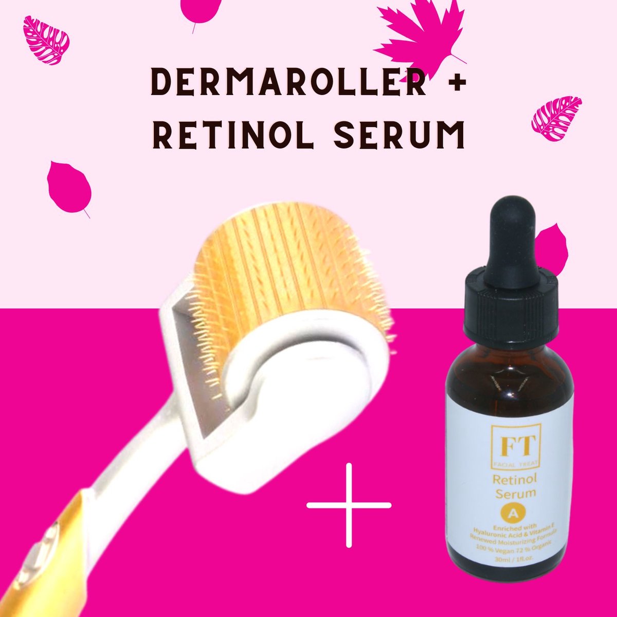 Goedkoopste Dermaroller 192 Naaldjes Gratis Retinol Serum - 0.5 MM - Inclusief GRATIS Retinol Serum 30 ml - Huidroller - Microneedling - Dermarolling