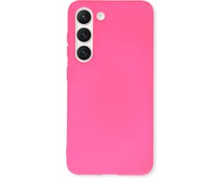 Casemania Hoes Geschikt voor Samsung Galaxy S23 Plus - Neon Roze - Extra Stevig Siliconen Back Cover