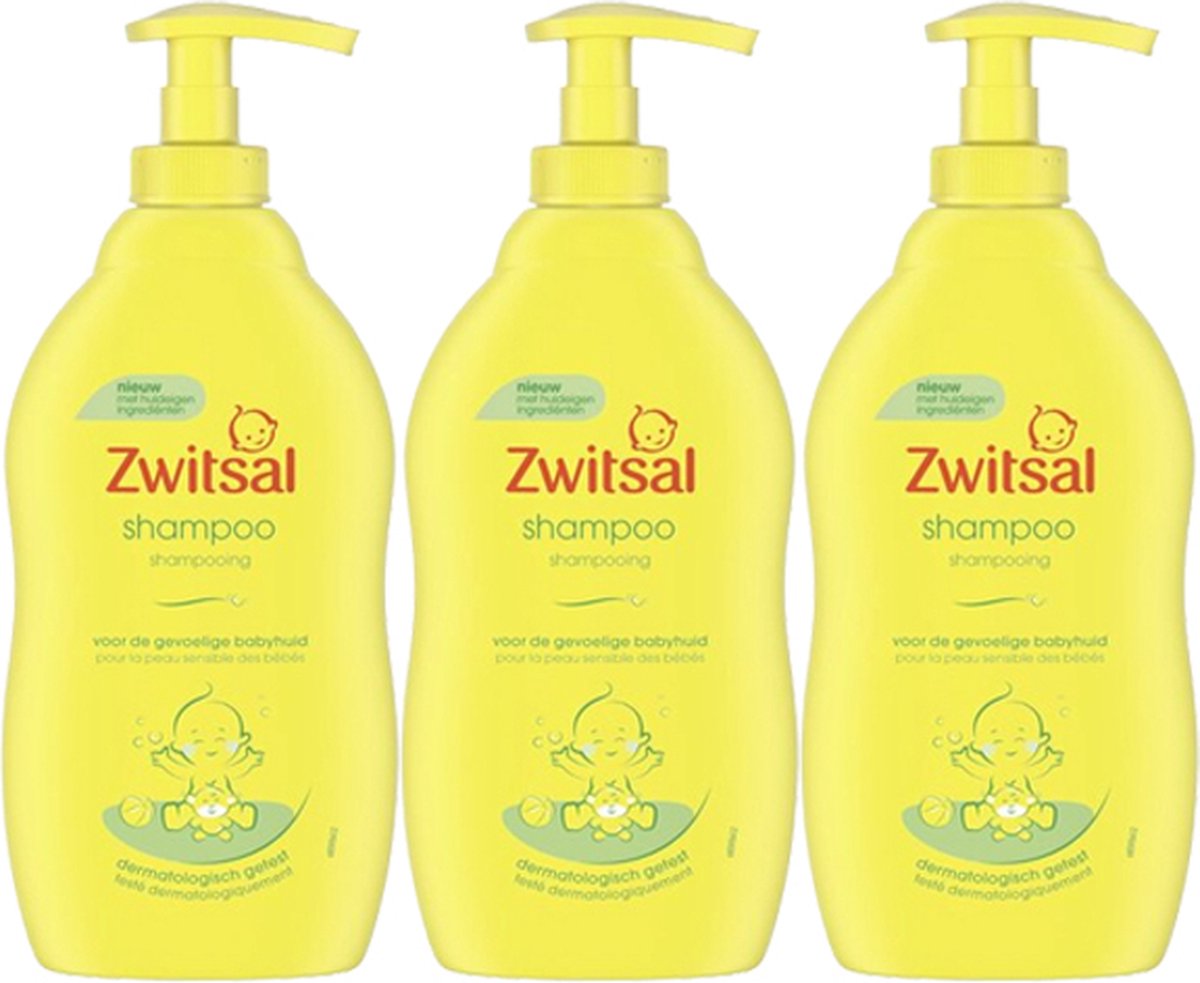 Zwitsal Shampoo 3 x 400 ml Pomp - Met Anti-Prik Formule