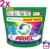 Ariel - Color All in 1 - Lessive - Capsules Lavantes - Dosettes - 144 Lavages - Value pack