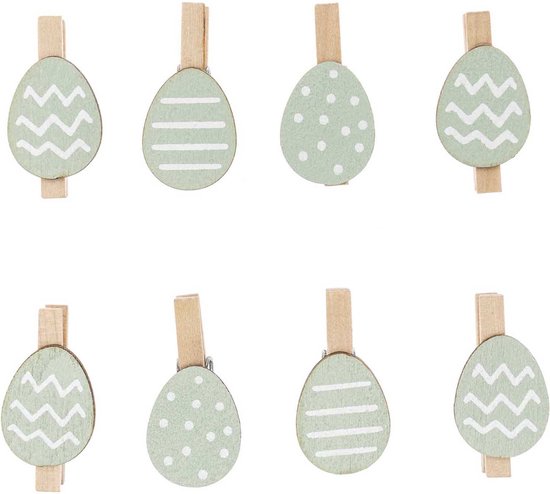 Gogogmee 120stuks Mini Houten Wasknijpers Voor Pasen Decoratieve Clips Voor Foto Kaarten Notities Voor Feestelijke Decoratie Foto Decoraties