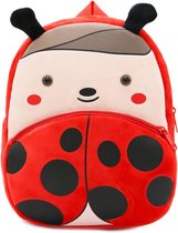 BoefieBoef Lovely Ladybug KinderRugzak - Peuter Kleuter Rugtas | Dierentas tm 4 jaar - dierentas - peuterspeelzaal - opvang - gymtas - speelzaal - bso - baby backpack - schooltas - dier - animal