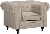 CHESTERFIELD L - Chesterfield fauteuil - Beige - Polyester