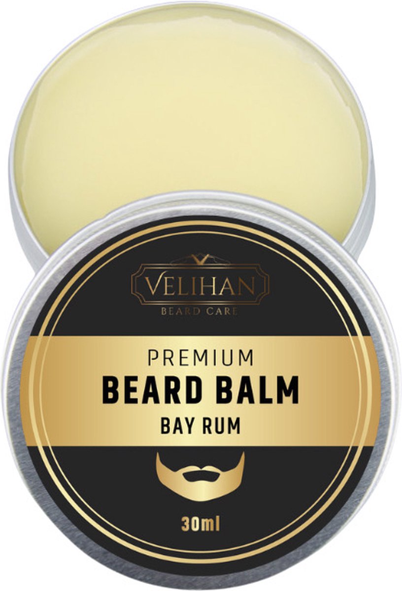 Velihan Beardcare – Baard Balsem – Bay Rum – Tester – 30ml – Baard balm- Baard- Baard wax- Baard styling crème