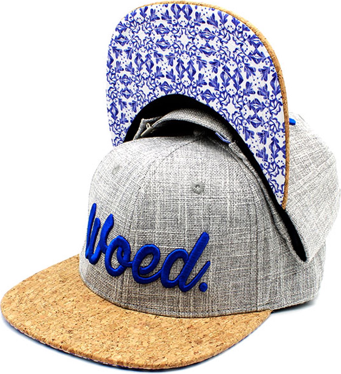 Woed | DELFT - snapback - Pet - Grijs - Hennep - kurk