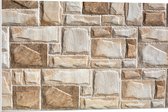 PVC Schuimplaat - Verschillende Vormen Stenen Muur - 90x60 cm Foto op PVC Schuimplaat (Met Ophangsysteem)