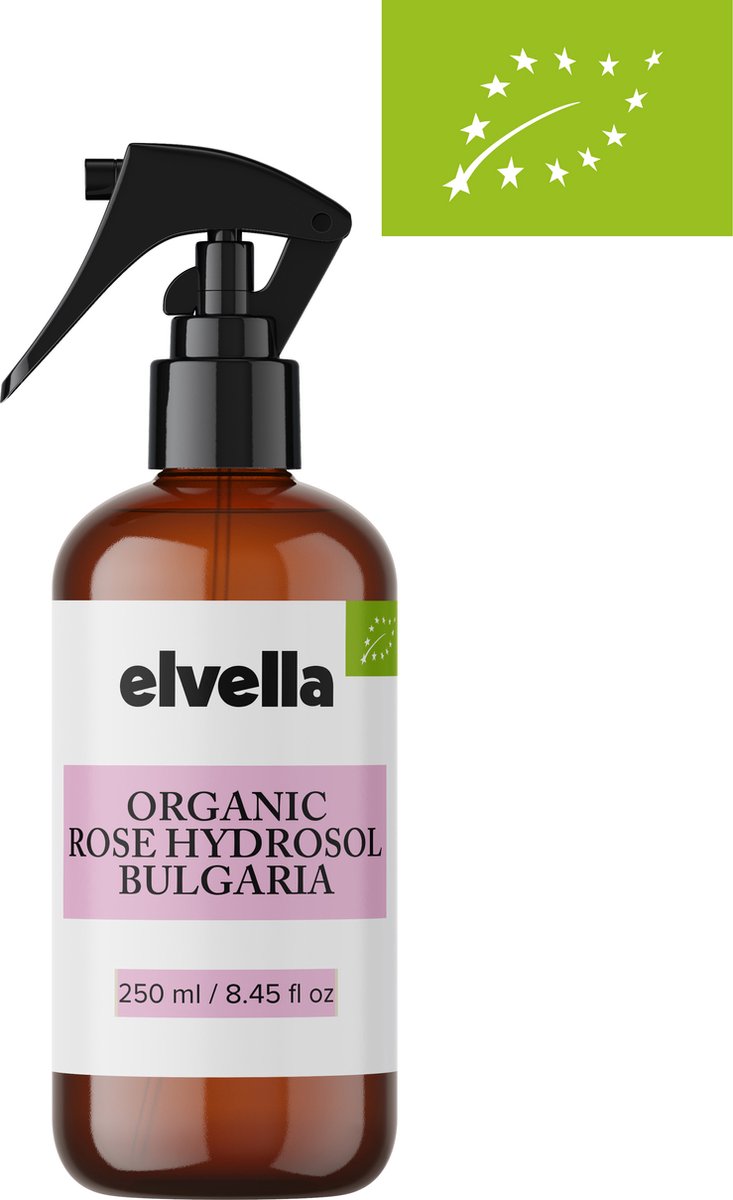 Biologische Rozenwater - 250 ml - Rosa Damascena Hydrolaat - Bulgarije - Glazen Sprayfles - Gezicht en Body Mist