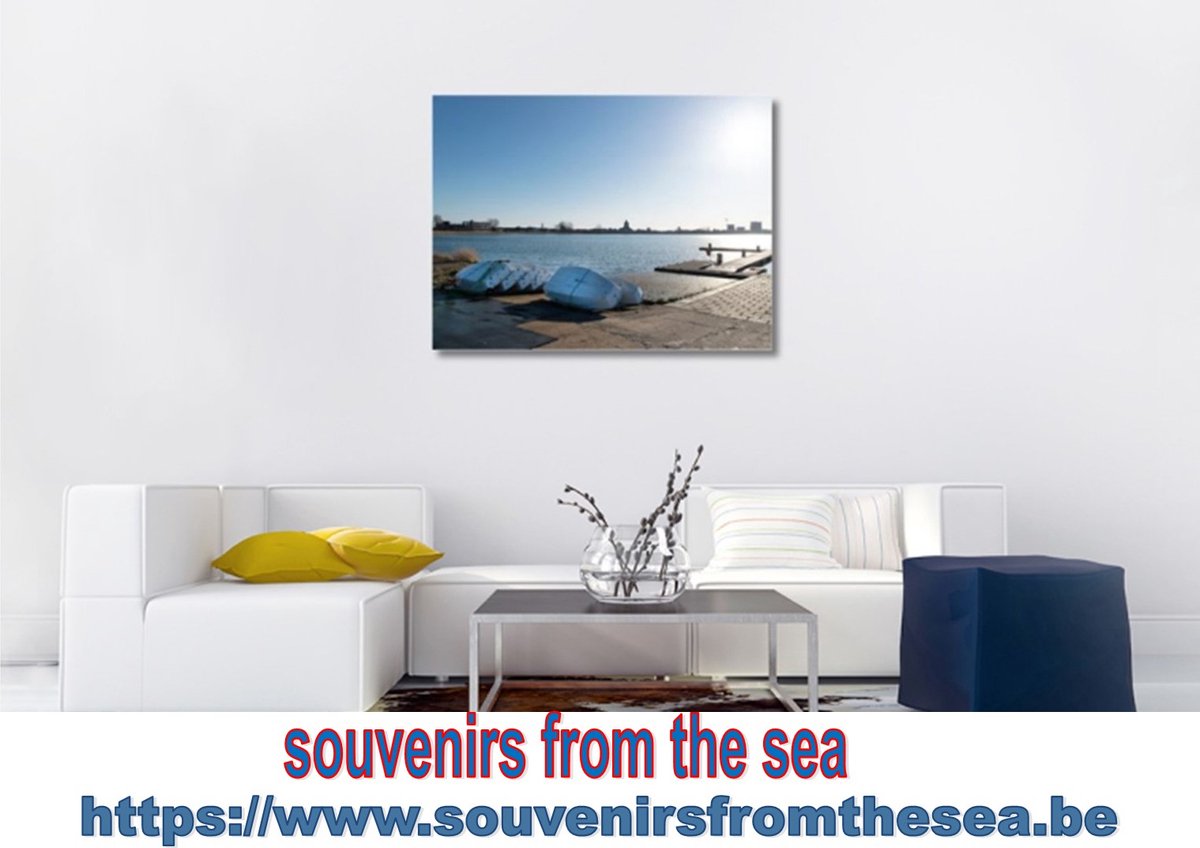 souvenirs from the sea - Wanddecoratie Metaal - Aluminium Schilderij Industrieel - Bredene - Spuikom - Luxe - 60x90 cm - Foto op aluminium - Industriële muurdecoratie - Voor de woonkamer/slaapkamer