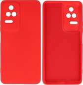 Xiaomi Poco F4 Hoesje - 2.0mm Dikke Fashion Telefoonhoesje Backcover - Siliconen Hoesje - Rood