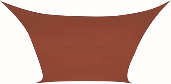 Schaduwdoek - Zonnezeil - Vierkant - 3,6 x 3,6 m - Kleur: Terracotta - Perel