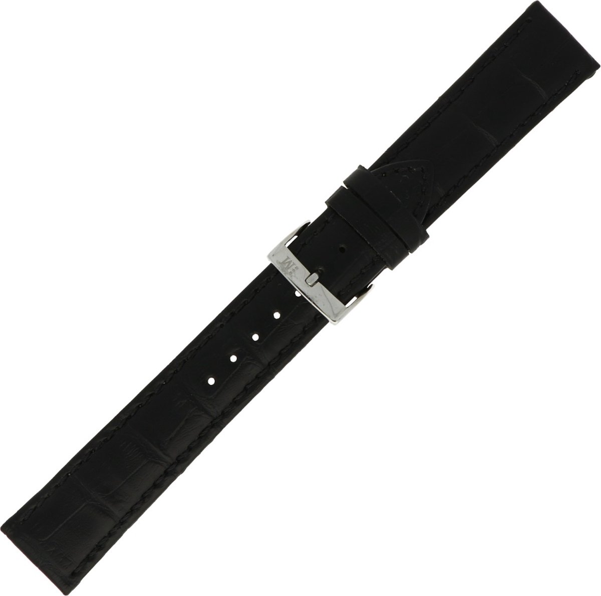 Morellato PMX019BOLLE IG Horlogebandje - Leer - Zwart - 20 mm