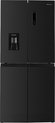Wiggo WR-MD18(DX) - Amerikaanse Koelkast - No Frost - Water Dispenser - Met Display - Super Freeze - 419 Liter - Zwart