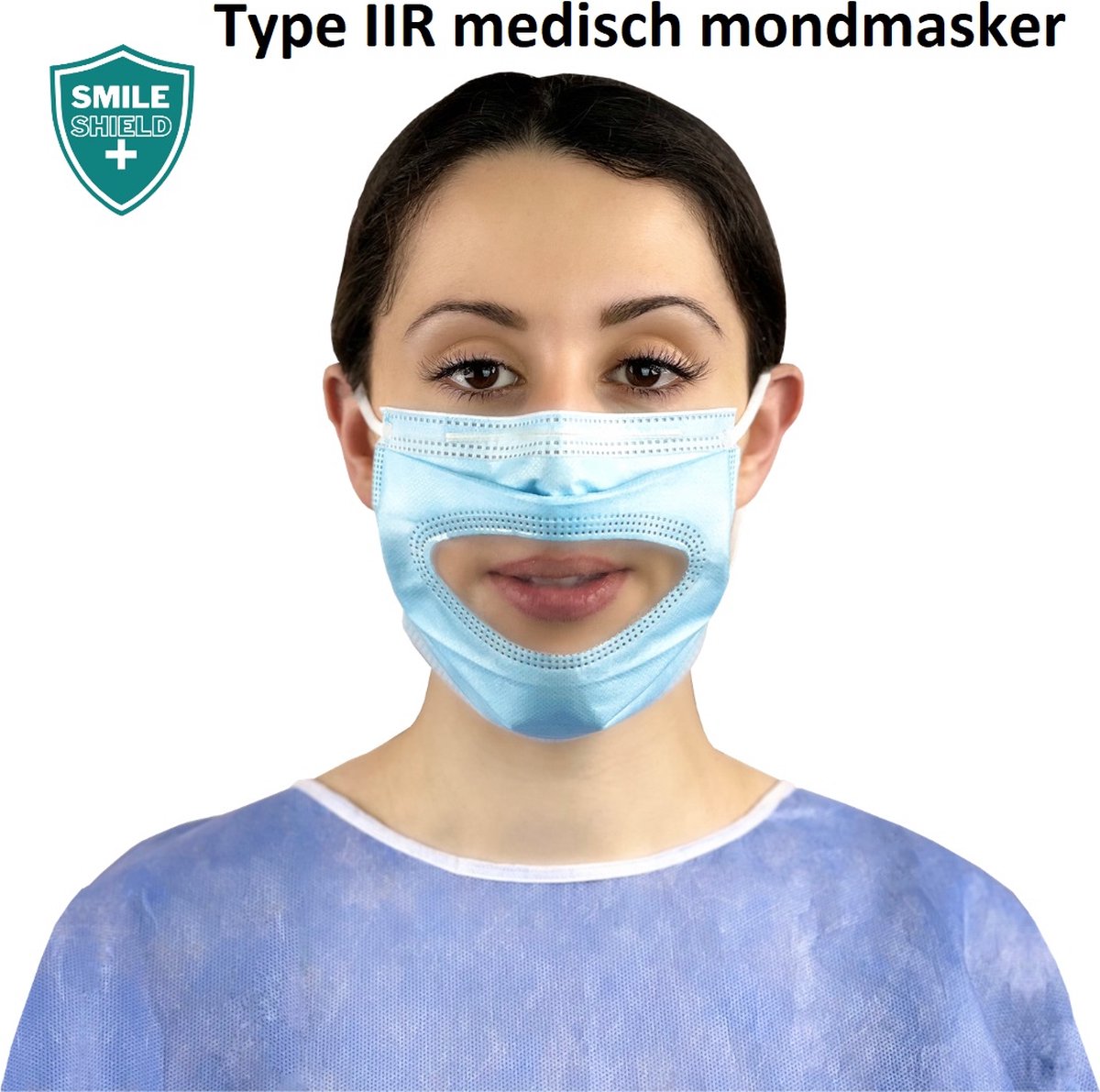 SmileShield™ - medisch transparant mondmasker - type IIR - 50 stuks