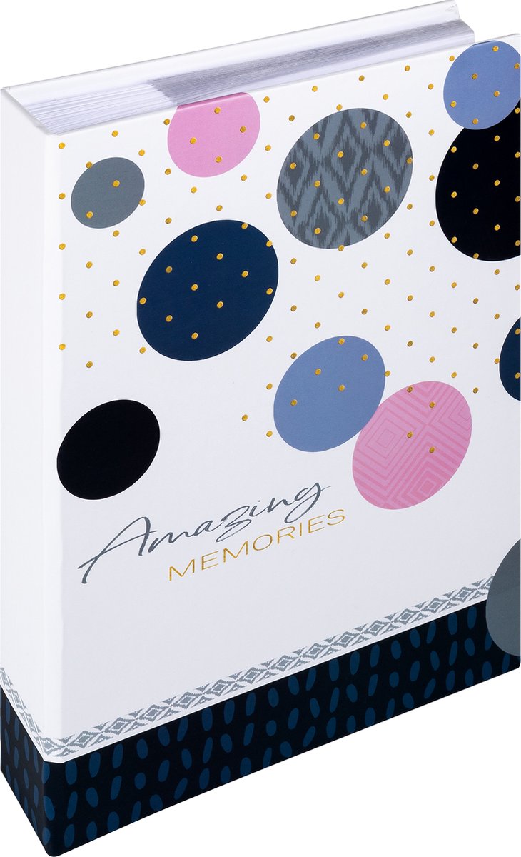Walther ME-488-L Amazing Memories - Memo insteekalbum - Formaat 22,4 x 32,6 cm - 300 foto's 10 x 15 cm - Blauw