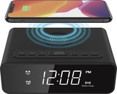 Wekker Denver avec chargeur sans fil - Wekker numérique - Fonction Dual alarme - ECQ106 - Zwart