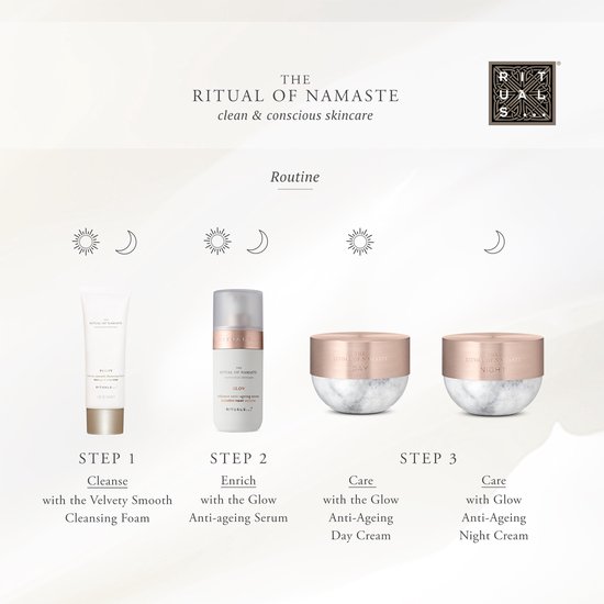 Glow Enhancing Ritual Cream Rituals The Ritual of Namaste Glow Anti-Ageing Night Cream Refill 50ml ...