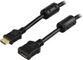 Deltaco HDMI-125 HDMI Verlengkabel - Verguld - Ethernet - 4K Ultra Hdi/30H - 5 meter - Zwart