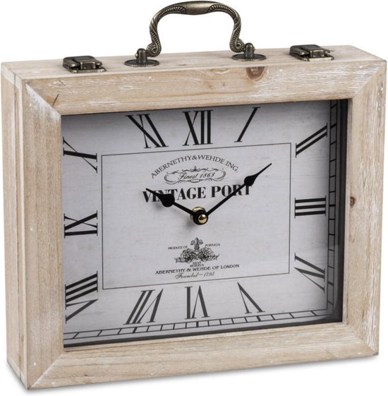 Boltze - Klok - Horloge de table - Bois - Beige - L8xW30xH30CM