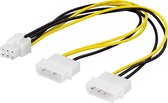 Deltaco SSI-45 cable gender changer 2 x 4-pin 6-broches Noir, Blanc, Jaune