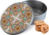 Biscuit Tin Vintage Mandala Round - Boîte de rangement 15x15x5 cm